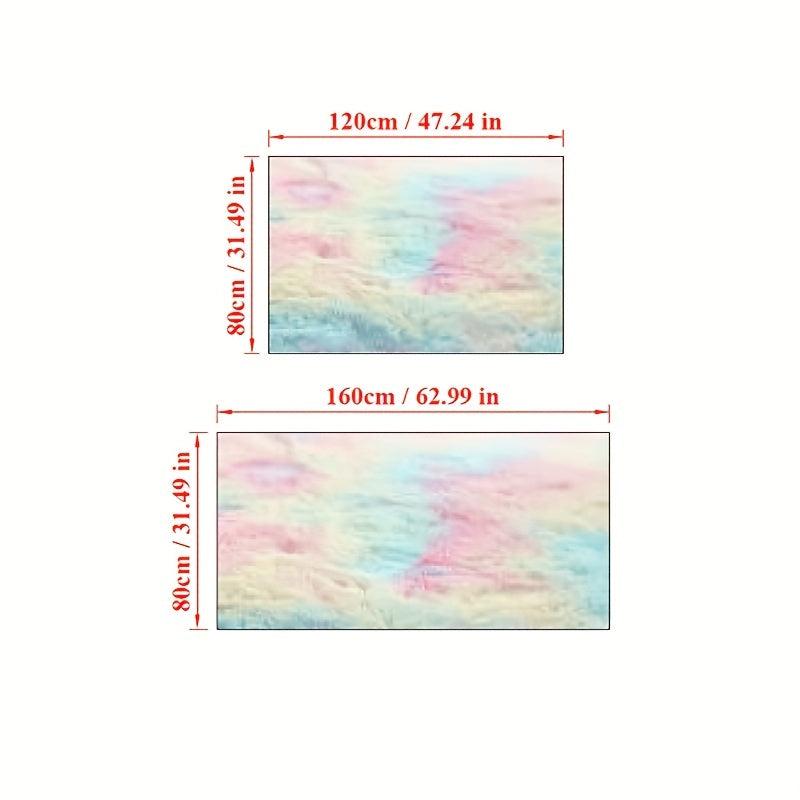Soft Shaggy Rug Fluffy Carpet Rainbow Rug Living Room Bedroom