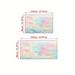 Soft Shaggy Rug Fluffy Carpet Rainbow Rug Living Room Bedroom