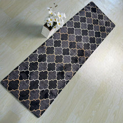 Geometric Moroccan Kitchen Rug Memory Foam Mat Non-Slip