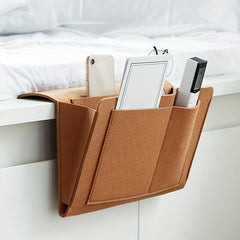 Felt Bedside Storage Bag Pouch Sofa TV Remote Control Hanging Organizer