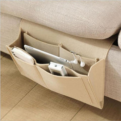 Felt Bedside Storage Bag Pouch Sofa TV Remote Control Hanging Organizer