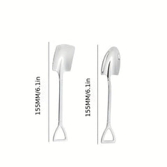 10pcs Stainless Steel Dessert Spoon Set Reusable Cake Spoons Kitchen Spoons