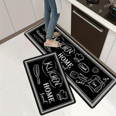Absorbent Kitchen Rug Set Anti Fatigue Non Slip Waterproof Runner
