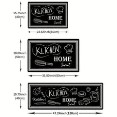 Absorbent Kitchen Rug Set Anti Fatigue Non Slip Waterproof Runner