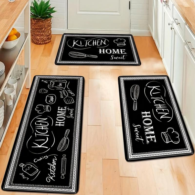 Absorbent Kitchen Rug Set Anti Fatigue Non Slip Waterproof Runner
