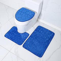 3pcs Memory Foam Bath Rug Velvet Carpet