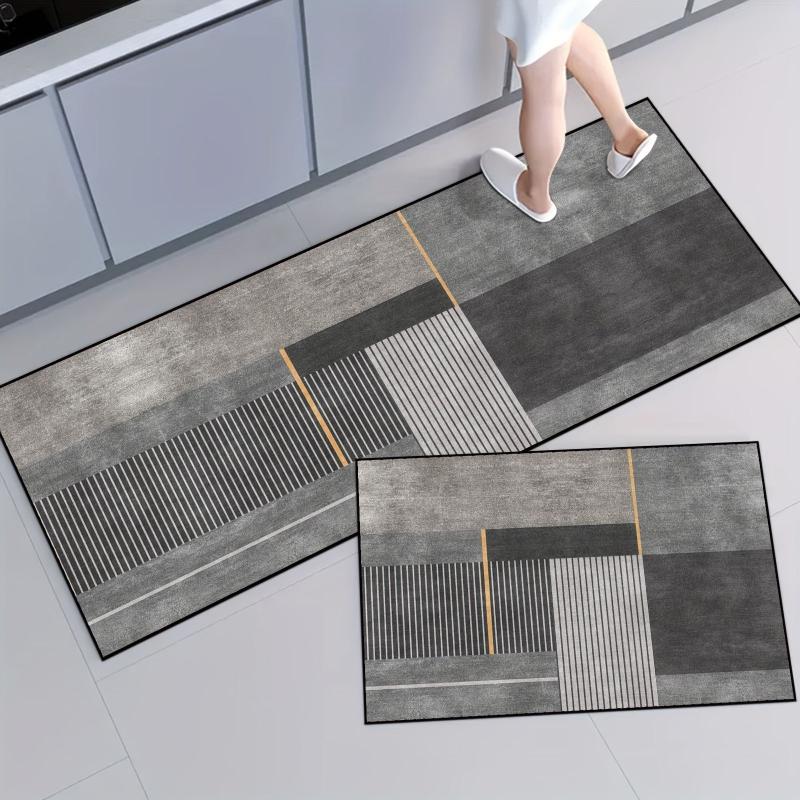 Modern Absorbent Floor Mat Anti Fatigue Kitchen Rug Non Slip Waterproof