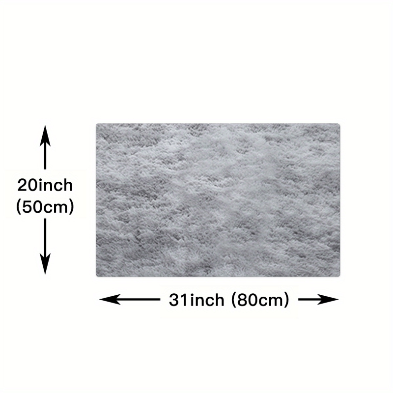 Grey Tie Dye Plush Rug - Soft and Cozy Area Rug for Your Home