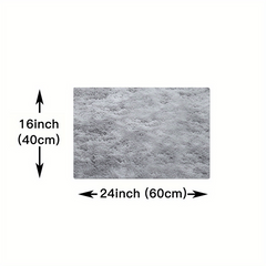 Grey Tie Dye Plush Rug - Soft and Cozy Area Rug for Your Home