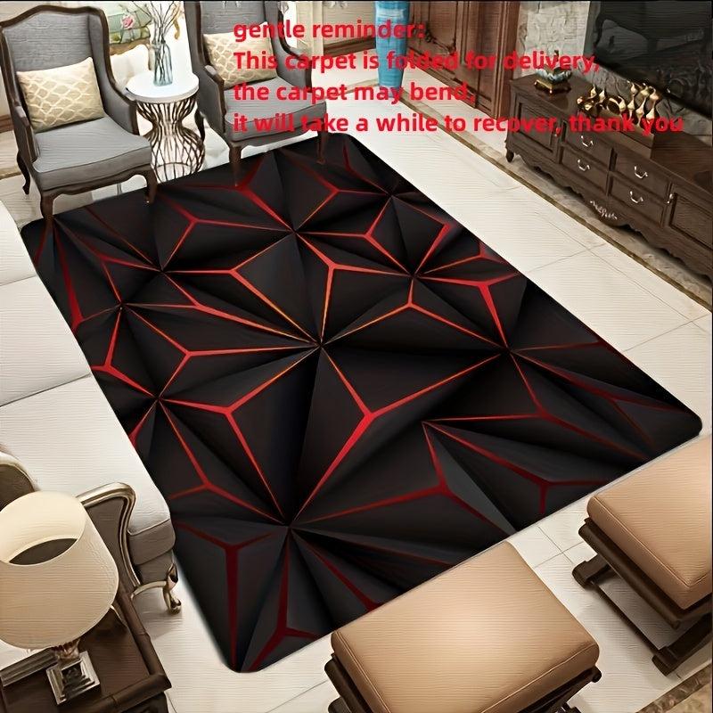 3D Vision Area Rug Non-slip Shaggy Floor Mat Living Room Bedroom