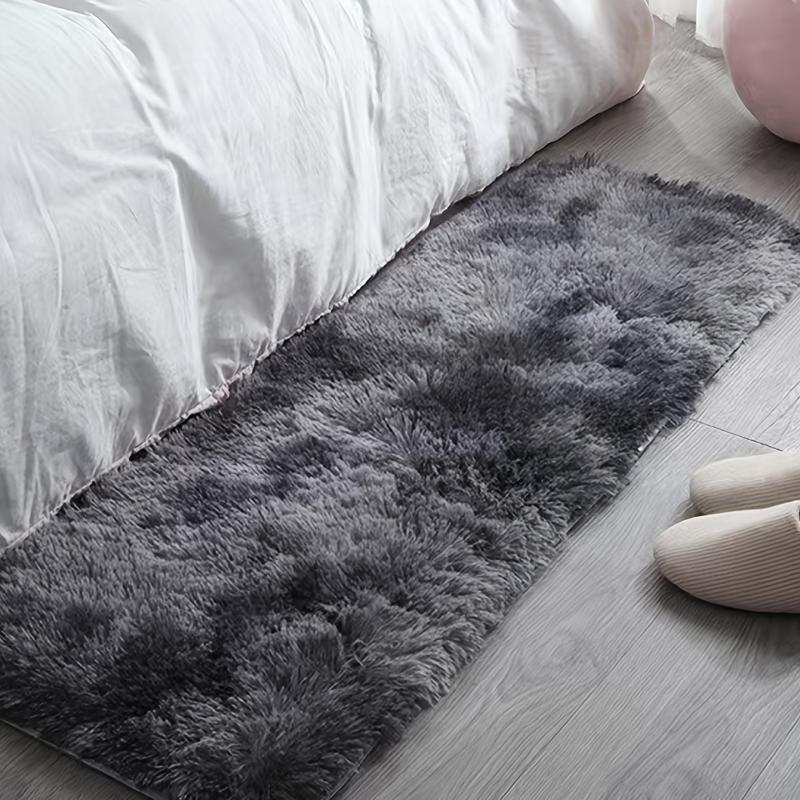 Dark Gray Tie Dyed Silk Wool Rug 47x24in/62x99in