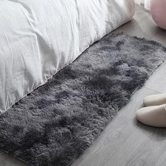 Dark Gray Tie Dyed Silk Wool Rug 47x24in/62x99in