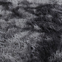 Dark Gray Tie Dyed Silk Wool Rug 47x24in/62x99in