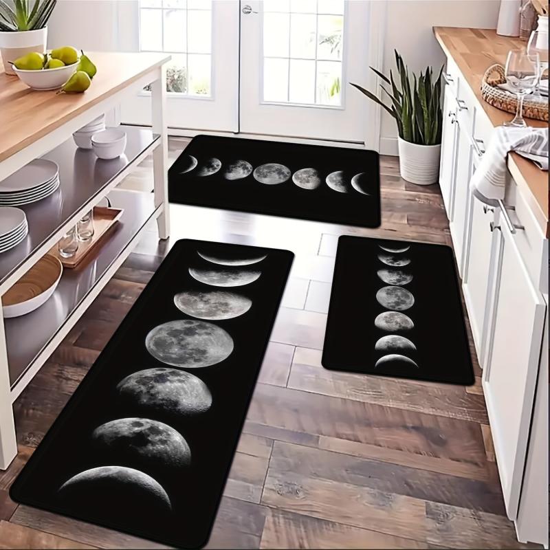 Soft Flannel Kitchen Floor Mat Non Slip Waterproof Dirt Resistant