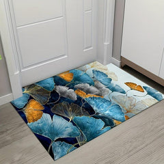 Golden Butterfly Welcome Door Mat Non-slip Indoor Outdoor Entrance Mat