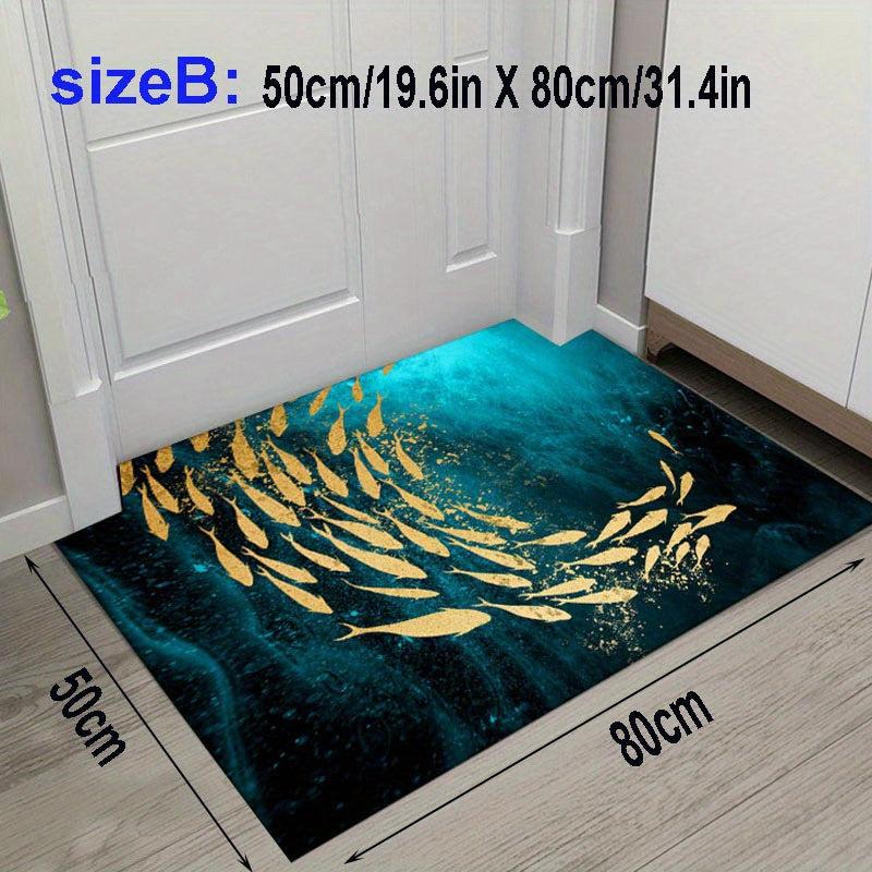 Golden Butterfly Welcome Door Mat Non-slip Indoor Outdoor Entrance Mat