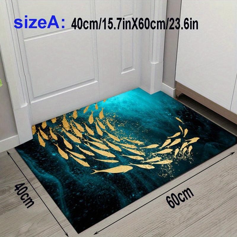 Golden Butterfly Welcome Door Mat Non-slip Indoor Outdoor Entrance Mat