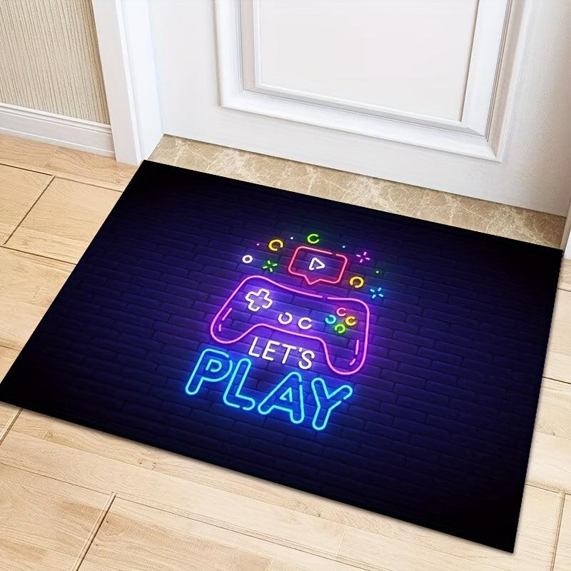 Gaming Room Rug for Video Gamers Machine Washable Sofa Coffee Table Floor Mat