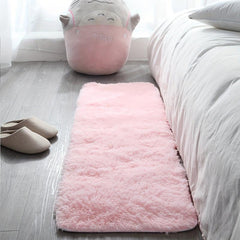 Soft Area Rugs Fluffy Non-slip Shag Plush Bedside Rug