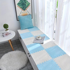 10pcs Fluffy Shaggy Rug Soft Thick Foam Mat Plush Carpet for Home Decor