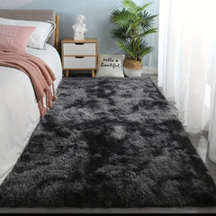 Soft Area Rugs For Bedroom Fluffy Non-slip Tie Dyed Fuzzy Shag Plush