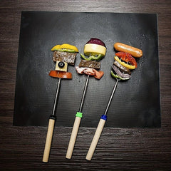 Non Stick Grill Mats BBQ Heat Resistance Mat Set Home Garden Picnic Party