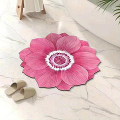 3D Flower Floor Mat Non-slip Bedroom Carpet Pink Blanket Bedside Rug