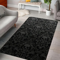 Halloween Skull Gothic Area Rug - Anti-fatigue Floor Carpet Kitchen Rug