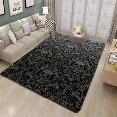 Halloween Skull Gothic Area Rug - Anti-fatigue Floor Carpet Kitchen Rug