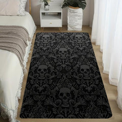 Halloween Skull Gothic Area Rug - Anti-fatigue Floor Carpet Kitchen Rug