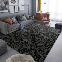 Halloween Skull Gothic Area Rug - Anti-fatigue Floor Carpet Kitchen Rug