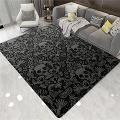 Halloween Skull Gothic Area Rug - Anti-fatigue Floor Carpet Kitchen Rug