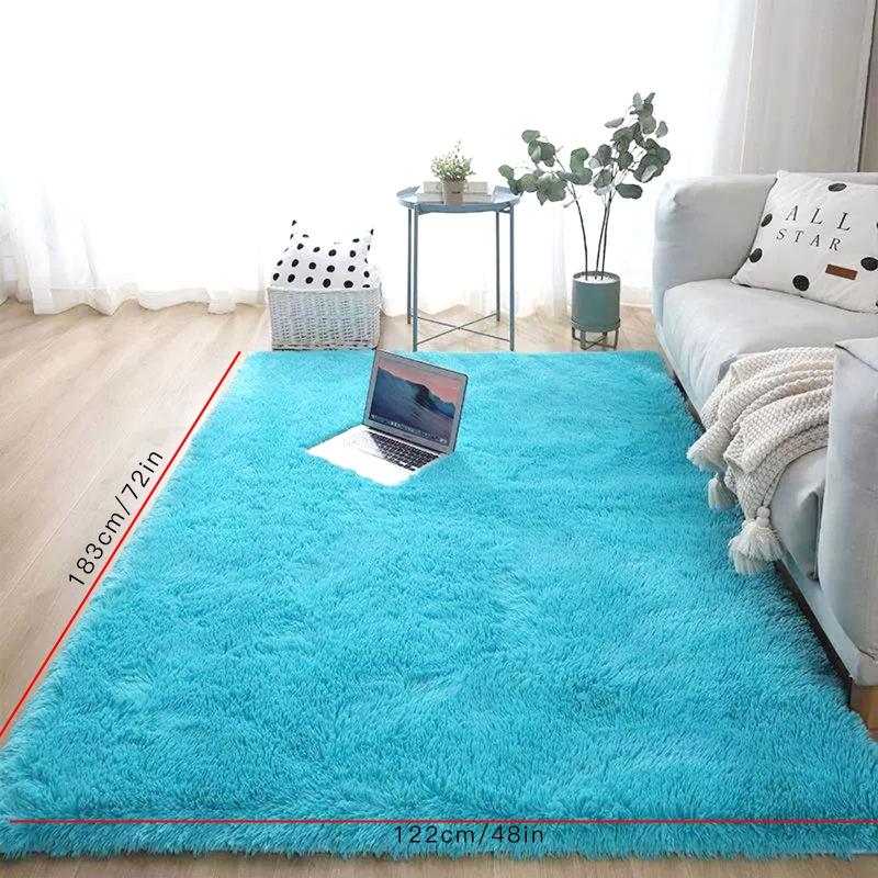Soft Fluffy Plush Area Rug Large Size Shaggy Carpet Furry