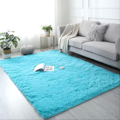Soft Fluffy Plush Area Rug Large Size Shaggy Carpet Furry