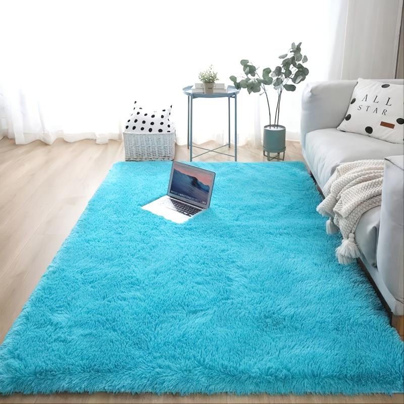 Soft Fluffy Plush Area Rug Large Size Shaggy Carpet Furry