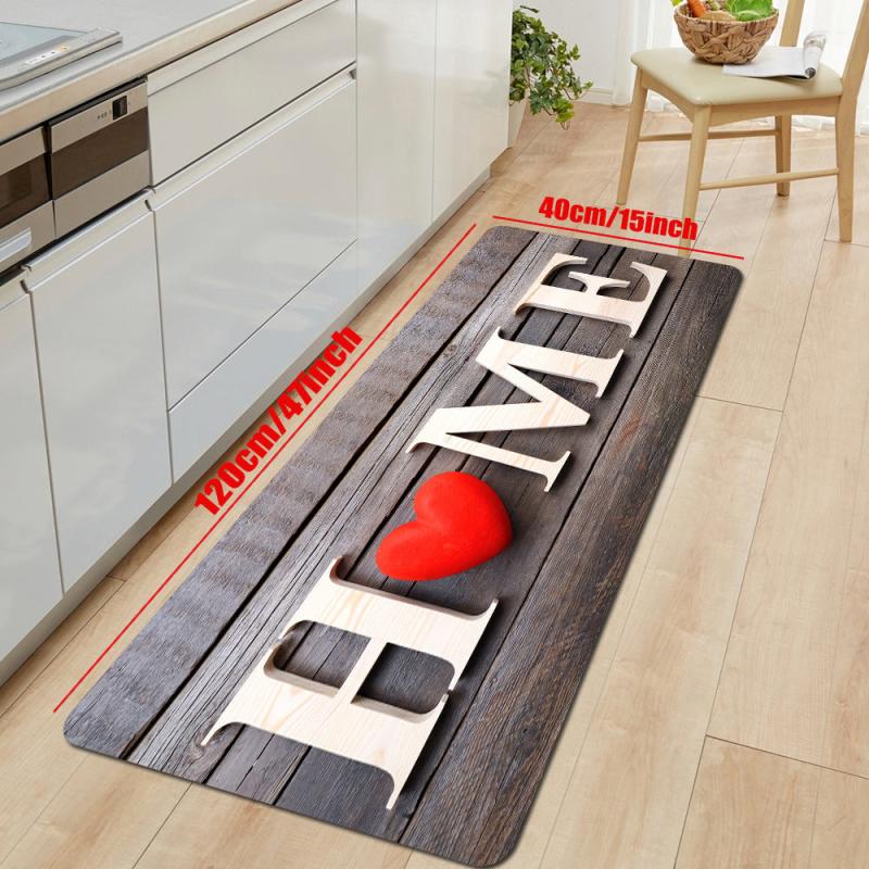 Love Letter Decor Door Mat Printed Floor Mat Non slip Kitchen Indoor Floor Rug