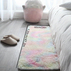 Plush Shag Area Rug Tie Dyed Fluffy Shaggy Floor Carpet