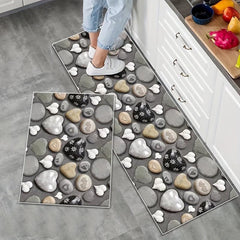 2pcs Anti Fatigue Kitchen Rug Set Soft Cushioned Non Slip Absorbent