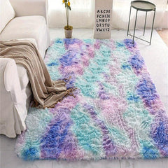 Soft Plush Area Rugs Kids Rugs For Bedroom Girls Fluffy Colorful Rainbow