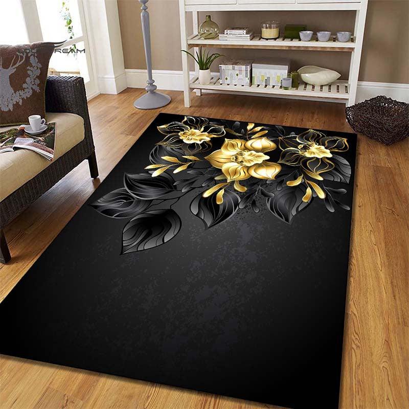 Soft Rose Kitchen Rug Waterproof Non Slip Absorbent Washable Carpet