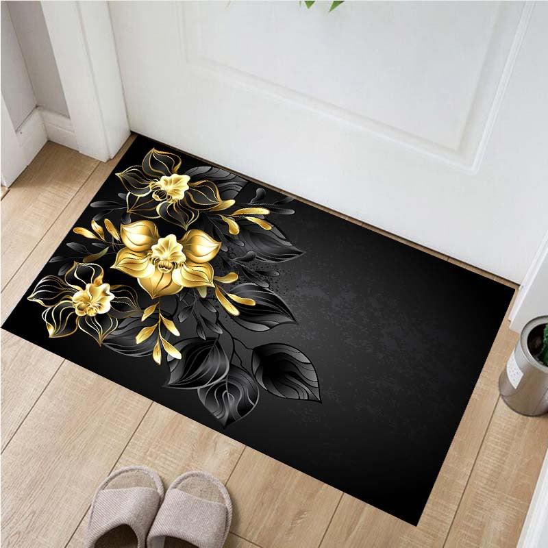 Soft Rose Kitchen Rug Waterproof Non Slip Absorbent Washable Carpet
