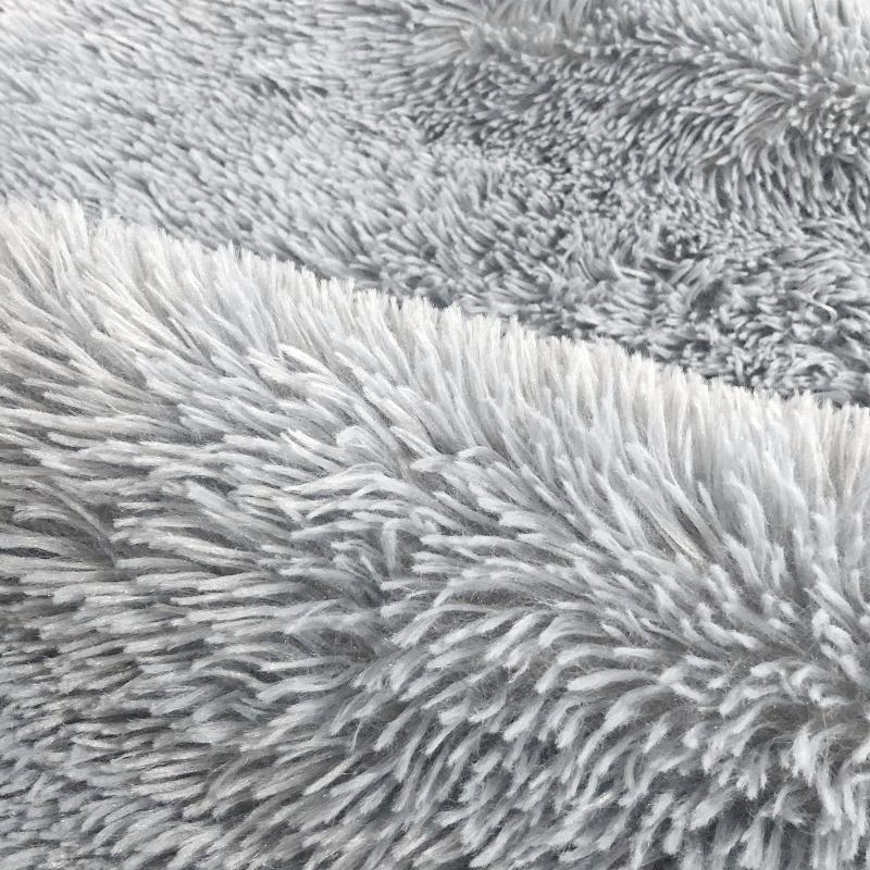 Plush Gray Shaggy Rug Soft Indoor Mat for Home Decor