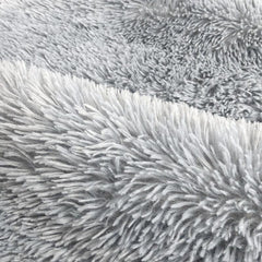 Plush Gray Shaggy Rug Soft Indoor Mat for Home Decor
