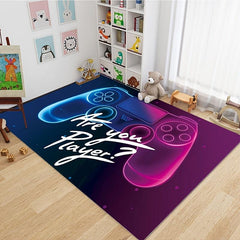 Gamer Rug for Bedroom and Living Room - Soft Video Game Floor Mat