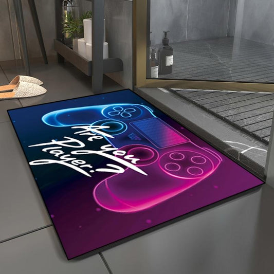 Gamer Rug for Bedroom and Living Room - Soft Video Game Floor Mat
