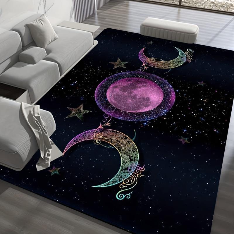 Large Area Rug Living Room Modern Crystal Velvet Non-slip Soft Mat