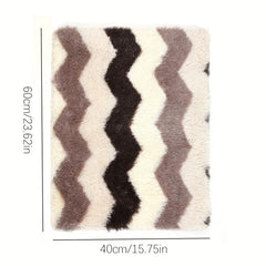 Ultra Soft Plush Rug Large Striped Area Rug Non slip Fluffy Shaggy Rug