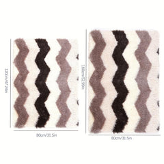 Ultra Soft Plush Rug Large Striped Area Rug Non slip Fluffy Shaggy Rug