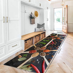 Modern Spices Print Rug - Non Slip - Machine Washable