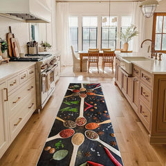 Modern Spices Print Rug - Non Slip - Machine Washable